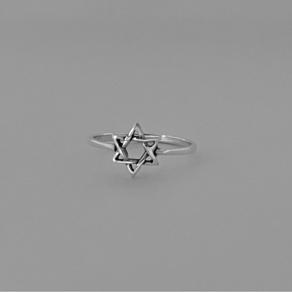 Sterling silver Star of David ring, silver Star of David ring, Jewish star ring - Picture 2 of 7